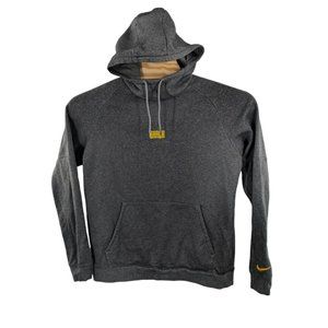 Nike VTG Y2K Team Barca Barcelona FC Swoosh Hoodie Gray L Embroidered Sweatshirt